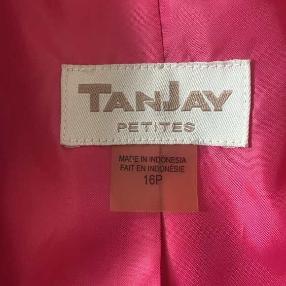 TANJAY SIZE 16P Pink Metallic Blazer - Picture 7 of 8